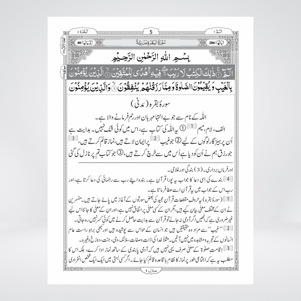 1PS Holy Quran | Pocket Translation & Short Tafseer | Maulana Maududi