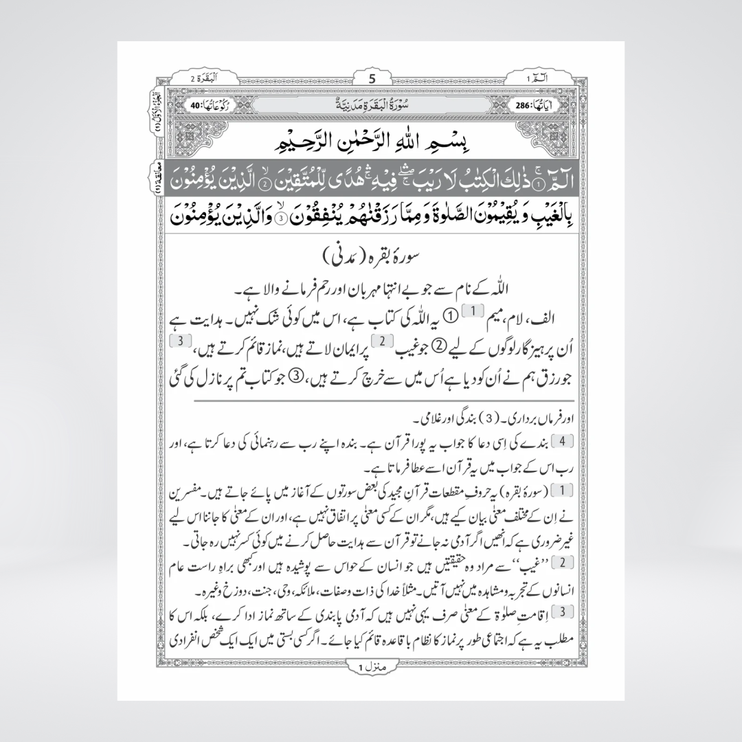 1PS Holy Quran | Pocket Translation & Short Tafseer | Maulana Maududi