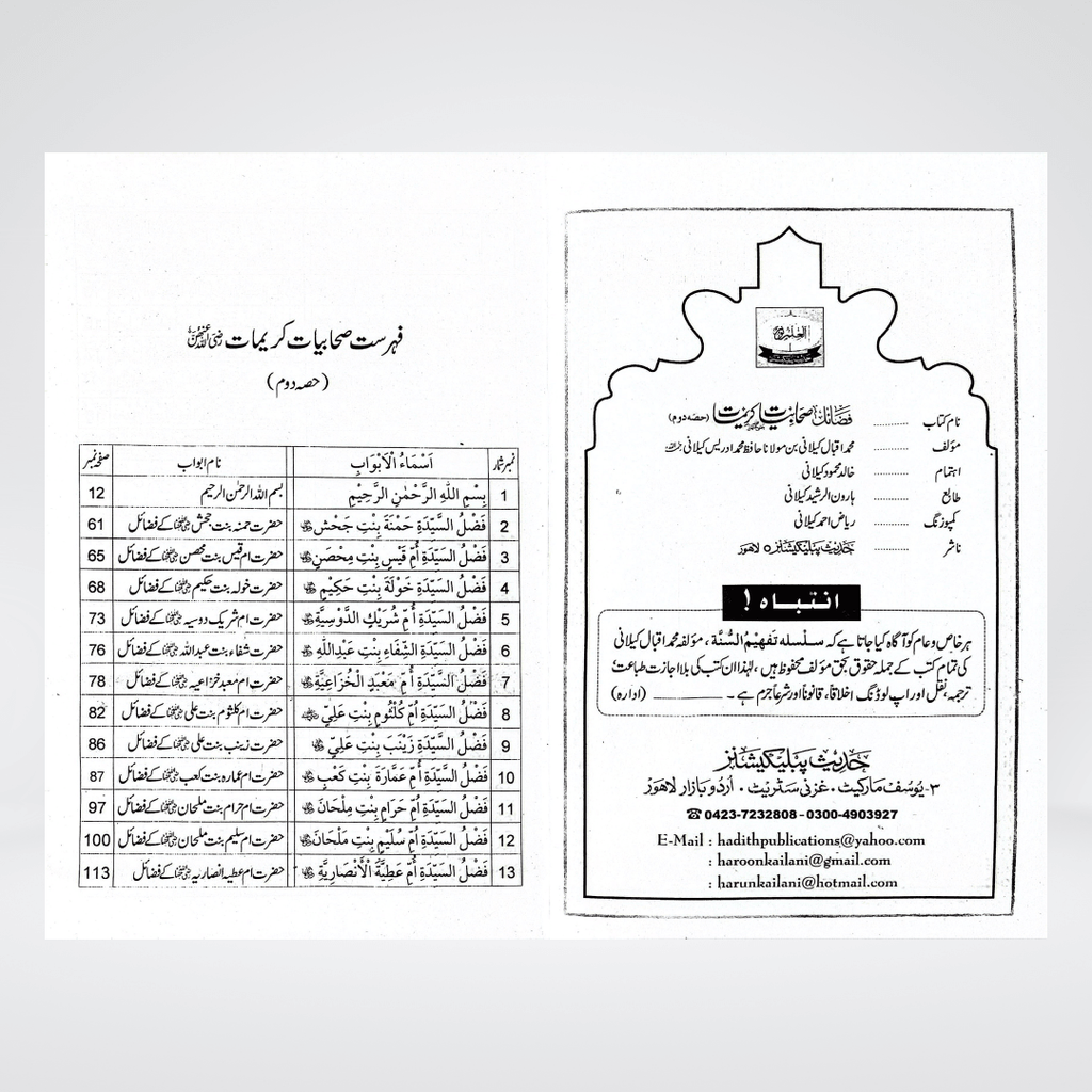 Fazail-e-Sahabiyat-e-Kareemat Part 2 | Urdu Series | Muhammad Iqbal Kelani