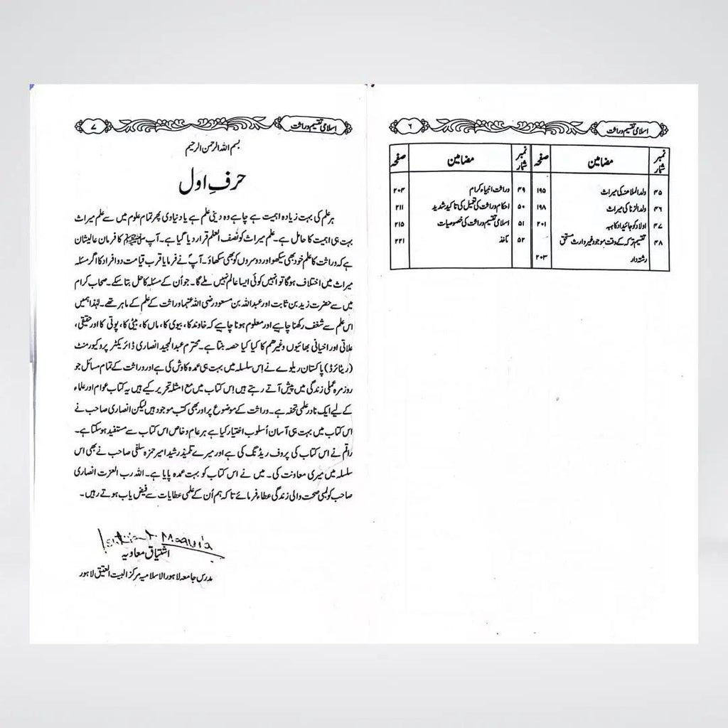 Islami Taqseem-e-Wirasat | Urdu Inheritance Law