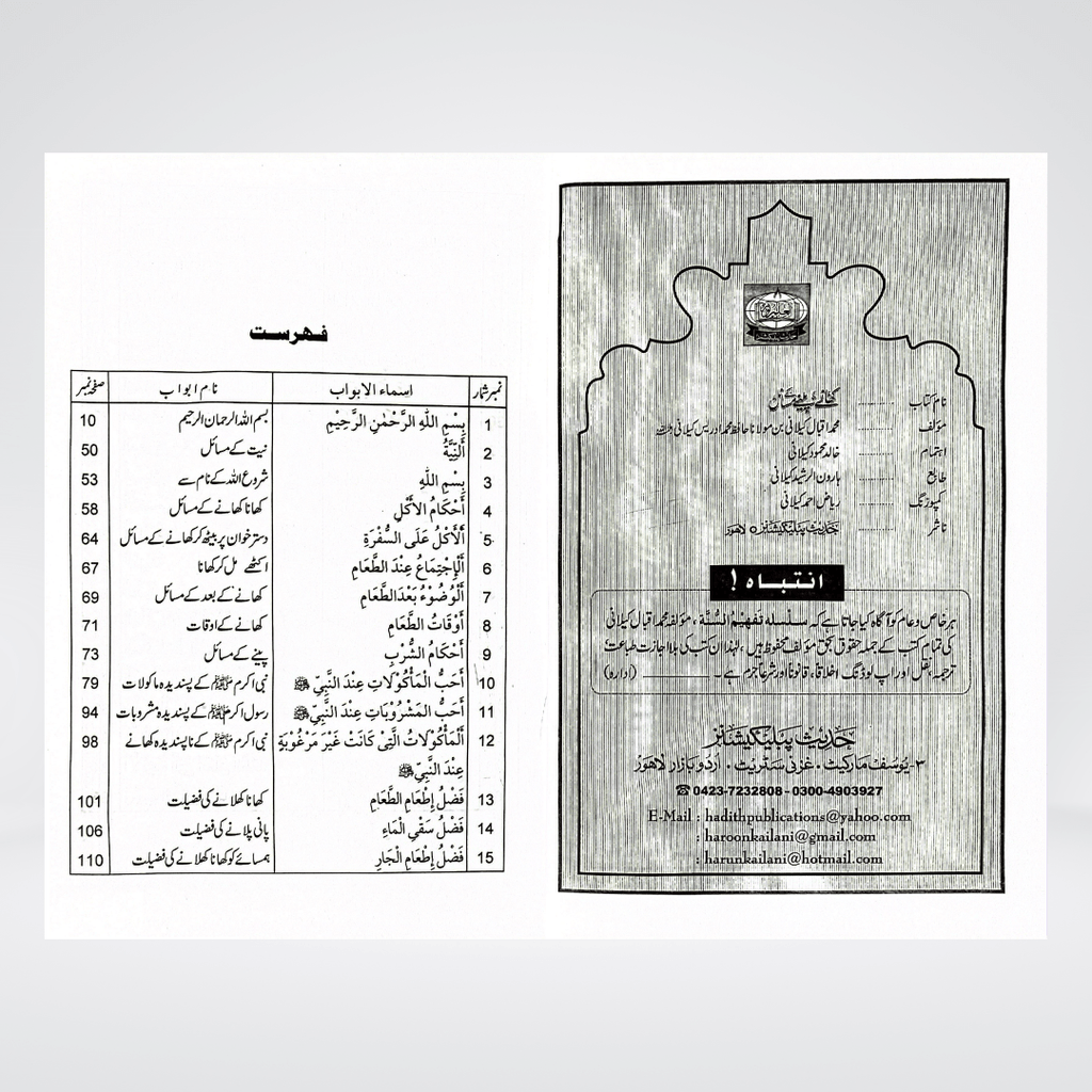 Khanay Peenay Kay Masail | Food Rulings Urdu | Muhammad Iqbal Kelani