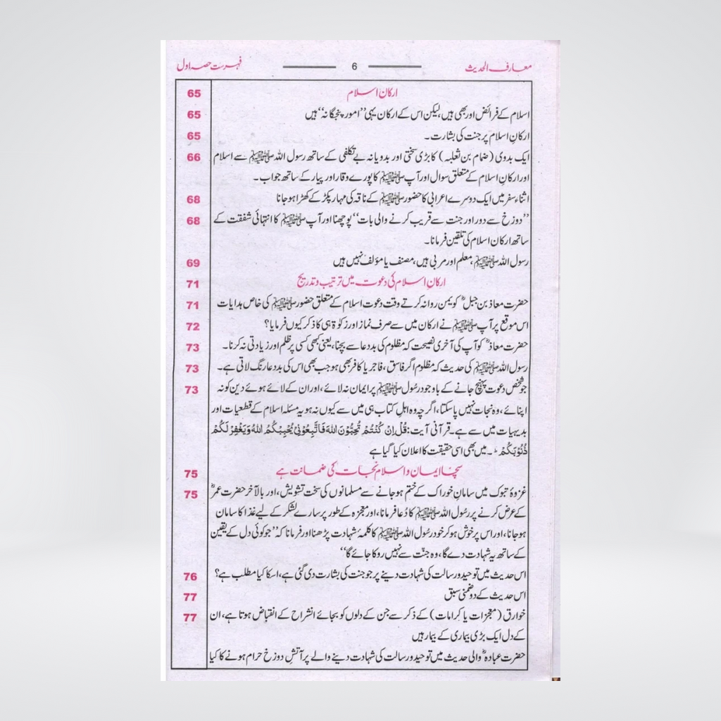 Maarif Ul Hadees - Local