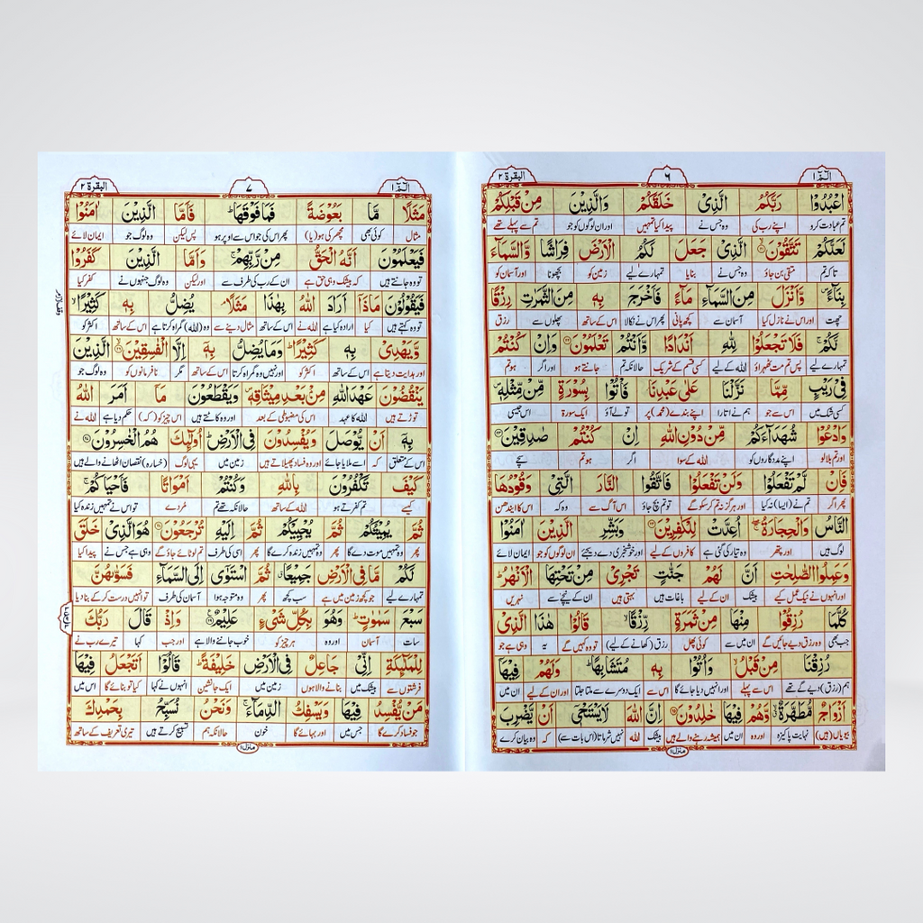 Mani ul Quran Colorful | Word-by-Word Urdu Translation