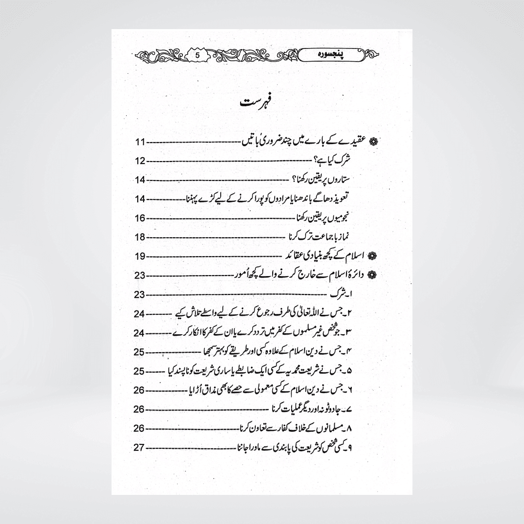 Panj Surah with Nabvi Wazaif | Arabic & Urdu