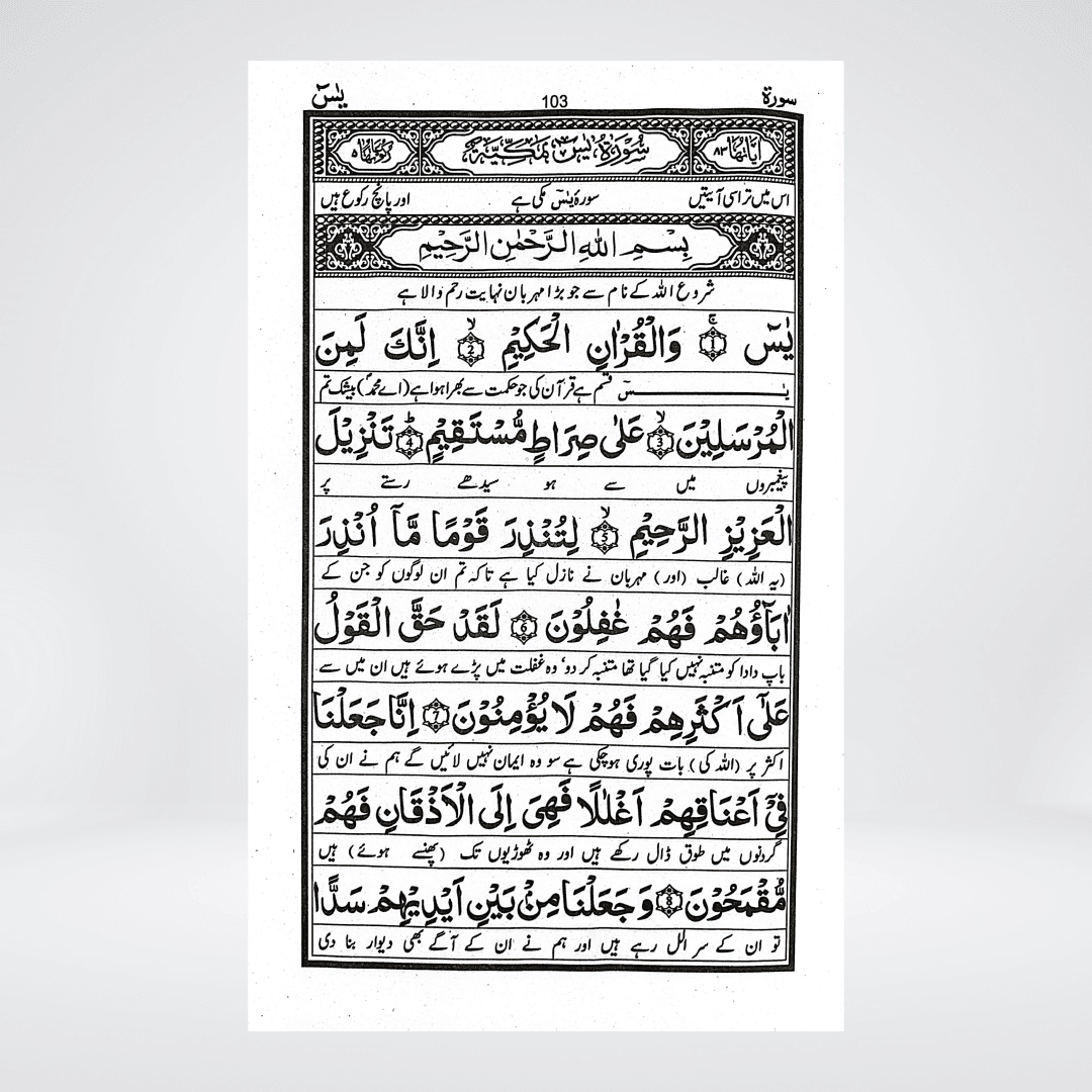 Panj Surah with Nabvi Wazaif | Arabic & Urdu