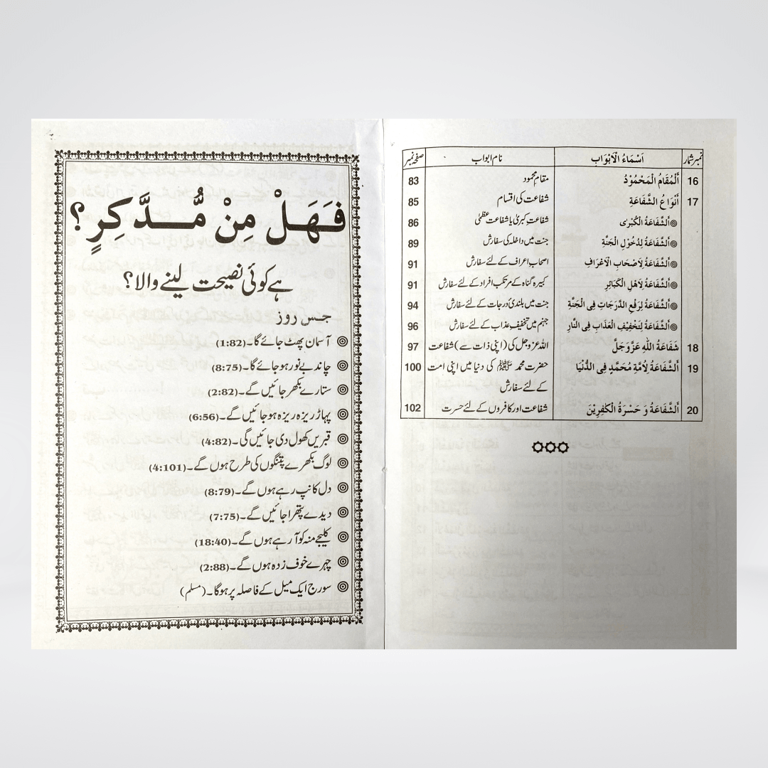 Shafaat Ka Bayan | Urdu Aqeedah Book | Muhammad Iqbal Kelani