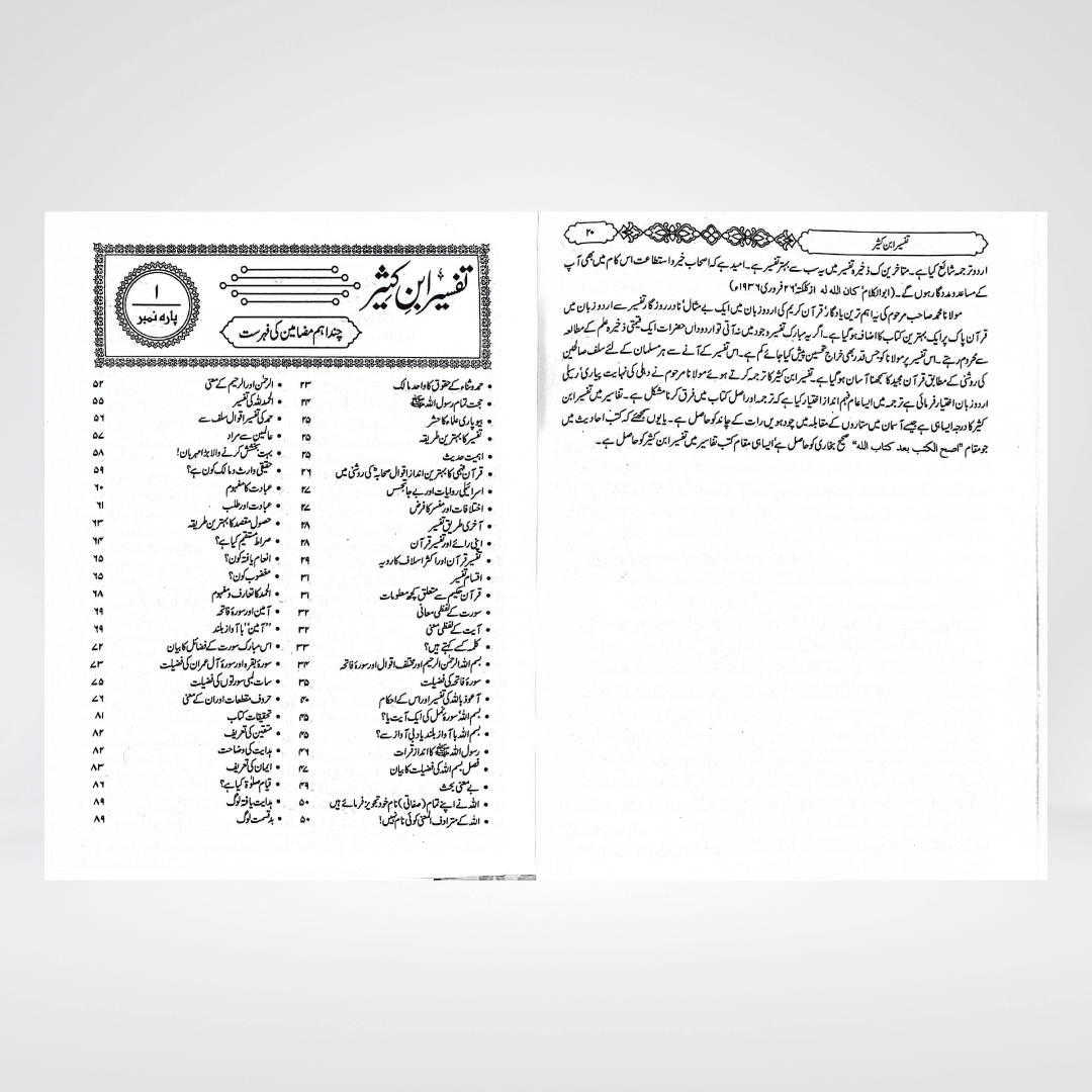 Tafsir Ibn-e-Kaseer Urdu | Complete 5 Volume Set | Premium Edition