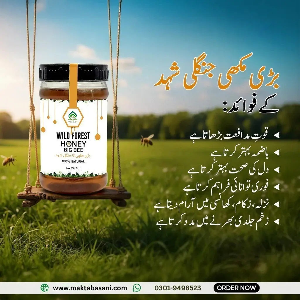 1Kg Pure Wild Forest Honey Big Bee / جنگلی شہد بڑی مکھی