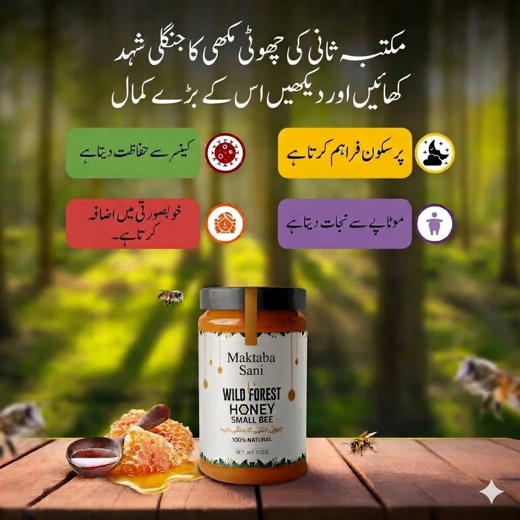 100% Pure Wild Honey Small Bee Export Quality / جنگلی شہد چھوٹی مکھی