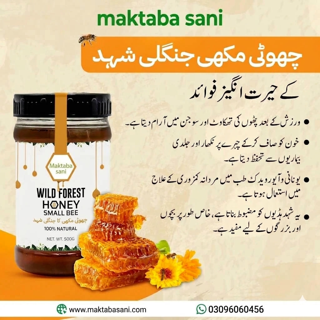 100% Pure Wild Honey Small Bee Export Quality / جنگلی شہد چھوٹی مکھی