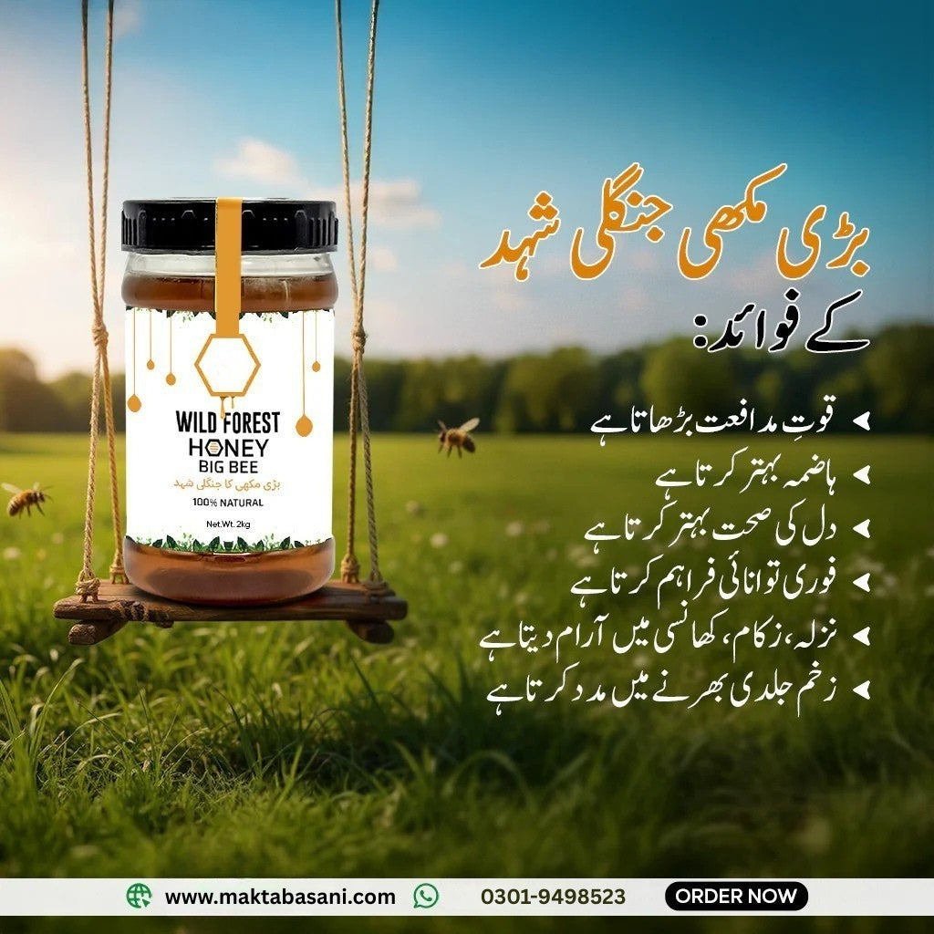1Kg Pure Wild Forest Honey Big Bee / جنگلی شہد بڑی مکھی